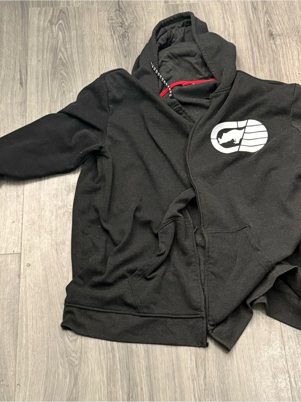 Ecko Unltd. Charcoal jacket with Red Trim